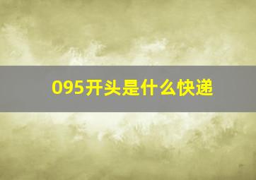 095开头是什么快递