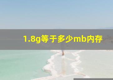 1.8g等于多少mb内存