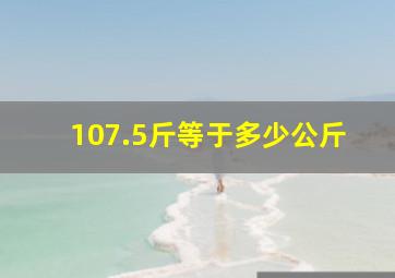 107.5斤等于多少公斤