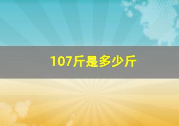 107斤是多少斤