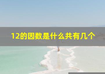 12的因数是什么共有几个