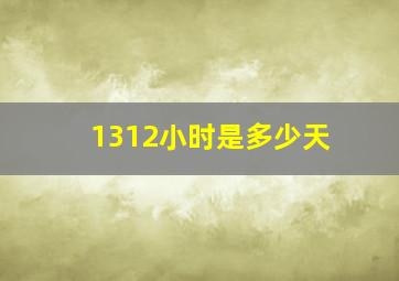 1312小时是多少天