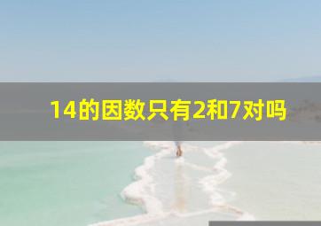 14的因数只有2和7对吗