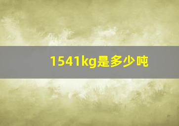 1541kg是多少吨