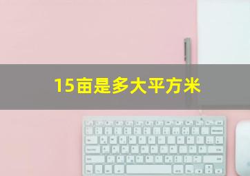 15亩是多大平方米