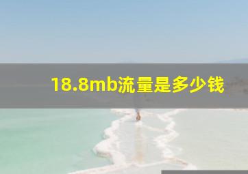 18.8mb流量是多少钱