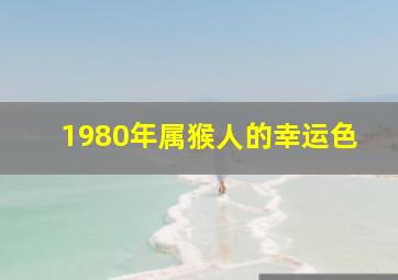 1980年属猴人的幸运色