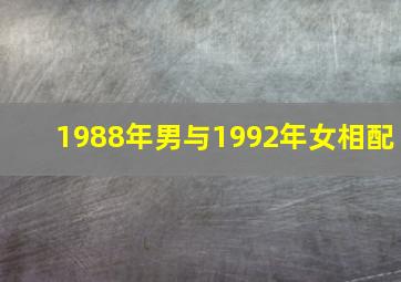 1988年男与1992年女相配