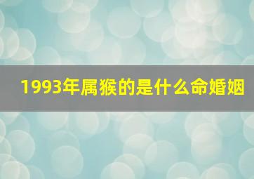 1993年属猴的是什么命婚姻