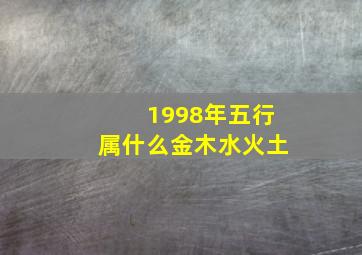 1998年五行属什么金木水火土