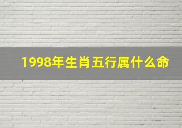 1998年生肖五行属什么命