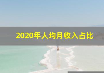 2020年人均月收入占比