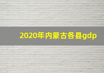 2020年内蒙古各县gdp