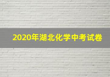 2020年湖北化学中考试卷