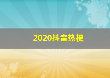 2020抖音热梗