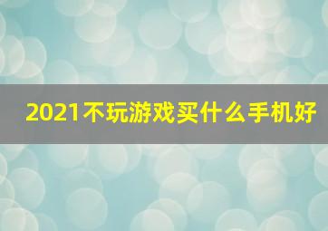 2021不玩游戏买什么手机好