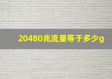 20480兆流量等于多少g