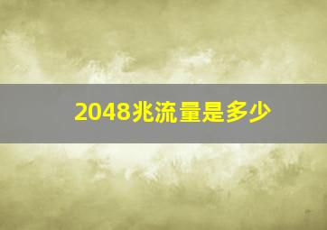 2048兆流量是多少