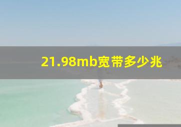 21.98mb宽带多少兆