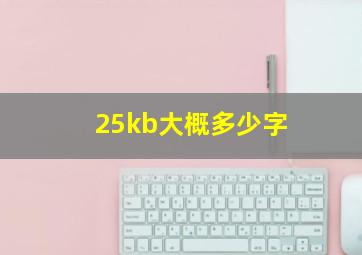 25kb大概多少字