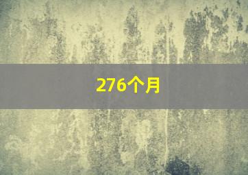 276个月