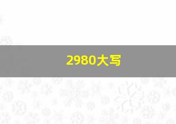 2980大写