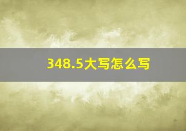 348.5大写怎么写