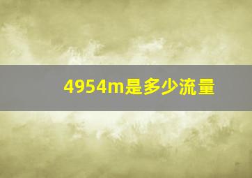 4954m是多少流量