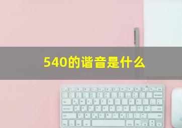 540的谐音是什么