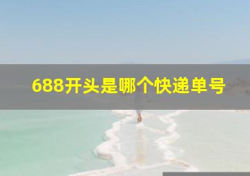 688开头是哪个快递单号