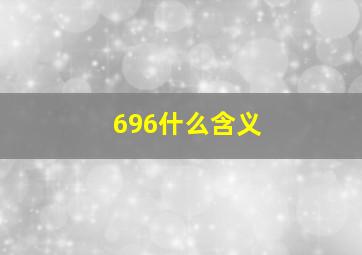 696什么含义