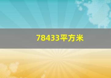 78433平方米