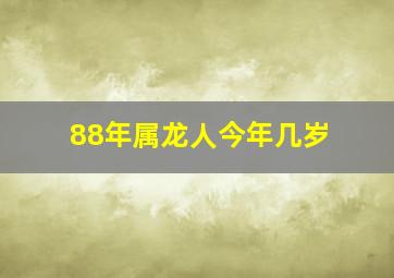 88年属龙人今年几岁