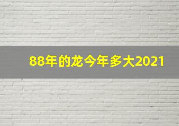 88年的龙今年多大2021