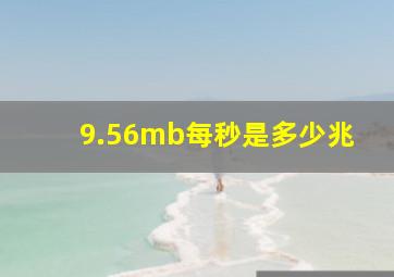 9.56mb每秒是多少兆