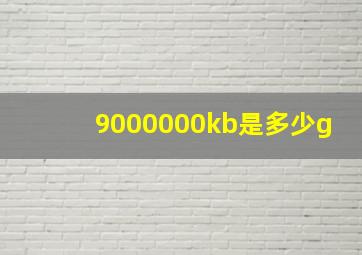 9000000kb是多少g