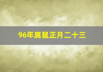 96年属鼠正月二十三