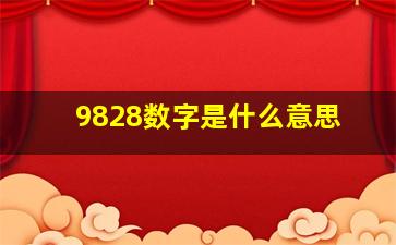 9828数字是什么意思