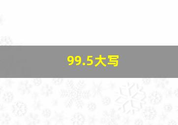 99.5大写