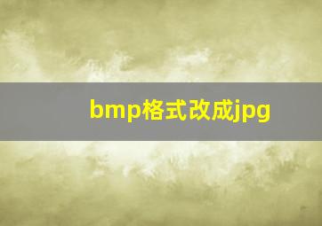 bmp格式改成jpg