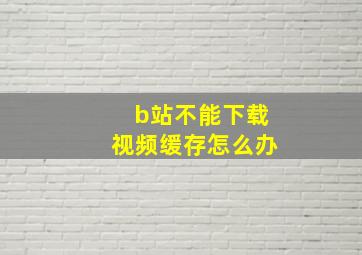 b站不能下载视频缓存怎么办