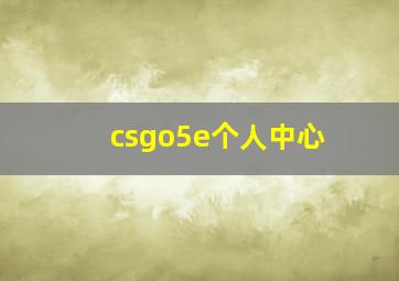 csgo5e个人中心