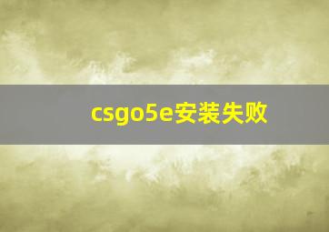 csgo5e安装失败