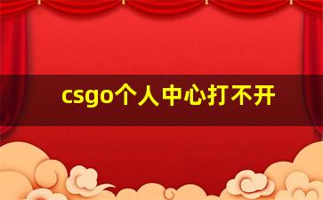 csgo个人中心打不开