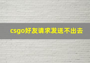 csgo好友请求发送不出去