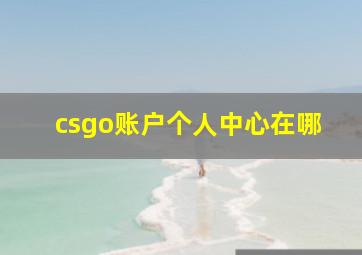 csgo账户个人中心在哪