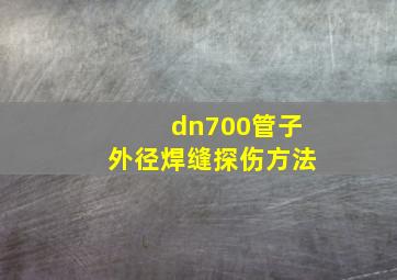 dn700管子外径焊缝探伤方法