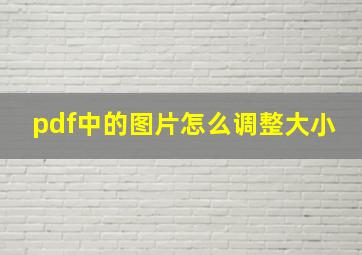 pdf中的图片怎么调整大小