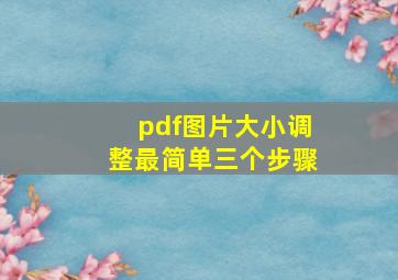 pdf图片大小调整最简单三个步骤