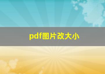 pdf图片改大小